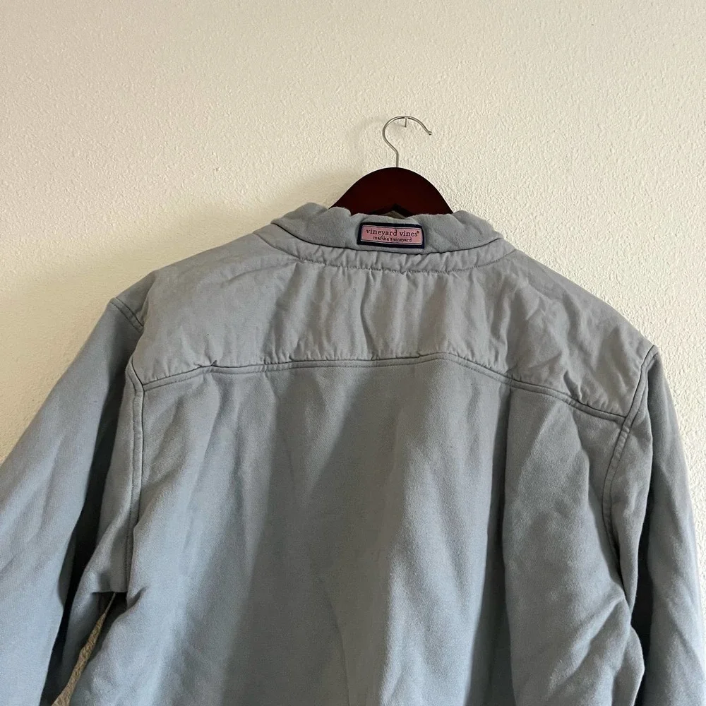 Men's Vineyard Vines Light Gray 1/4 Zip Pullover Sweater Size Small
